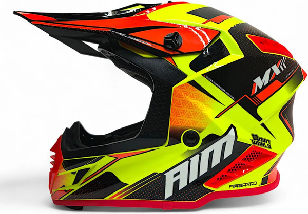 Изображение товара Мотошлем AiM RH855 Fiber Glass Swift RH855S-BYB-L (L, желтый/черный)