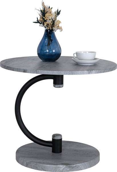 Изображение товара Журнальный столик Мебелик Дуэт 13 (орех гикори grey/черный)