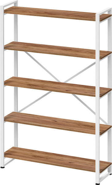 Изображение товара Стеллаж Millwood Лофт 120х35х182 / СН-4 Л (дуб табачный Craft/ белый)