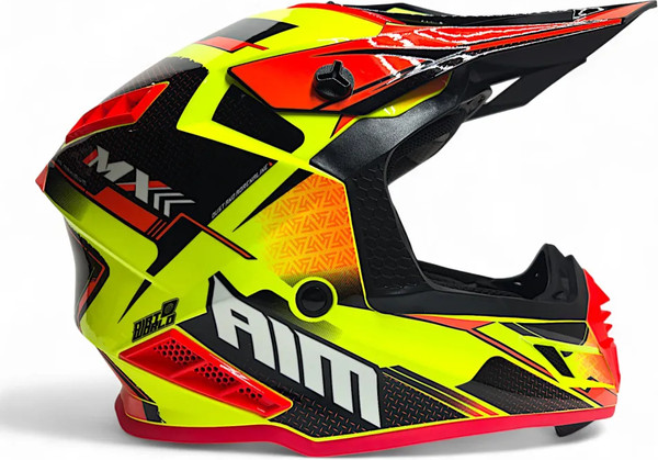 Изображение товара Мотошлем AiM RH855 Fiber Glass Swift RH855S-BYB-XS (XS, желтый/черный)