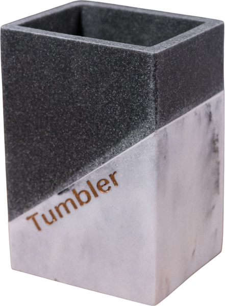 Изображение товара Стакан для зубной щетки и пасты Caspian Dublin 90070 (мрамор серый)