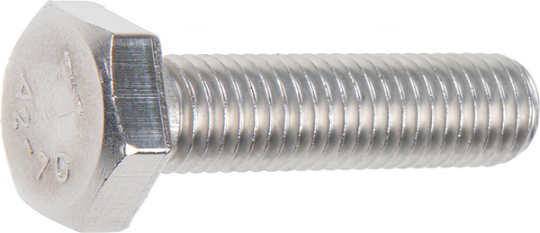 Изображение товара Болт Starfix М5х40 шестигр., DIN 933 / SM-103805-500 (500шт, нержавеющая сталь А2)