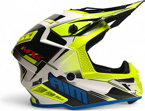 Изображение товара Мотошлем AiM RH855 Fiber Glass Swift RH855S-BYR-L (L, желтый/красный)