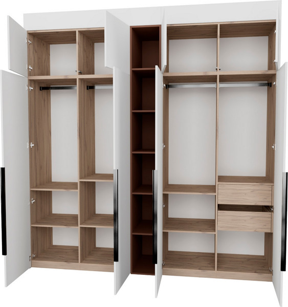 Изображение товара Шкаф Рэйгрупп Рэй S262-В10-2-EBL В10-2 (дуб элисон/белый премиум/античная латунь)