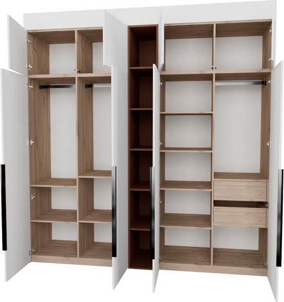 Изображение товара Шкаф Рэйгрупп Рэй S262-В10-2-EBL В10-2 (дуб элисон/белый премиум/античная латунь)