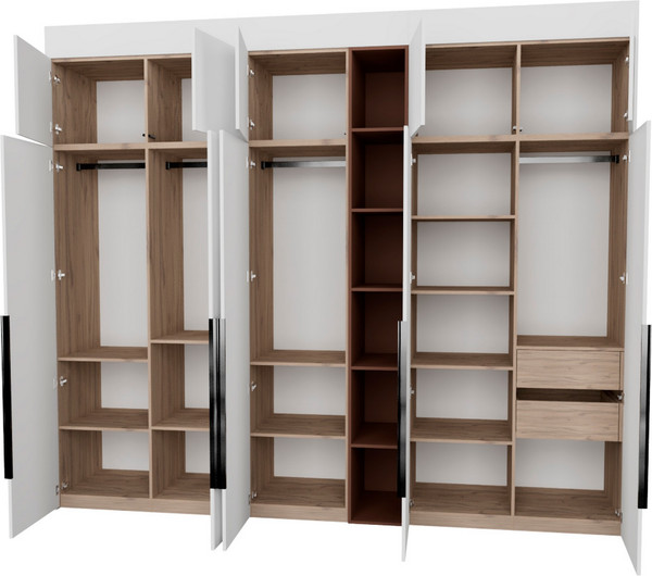 Изображение товара Шкаф Рэйгрупп Рэй S262-В13-2-EBL В13-2 (дуб элисон/белый премиум/античная латунь)