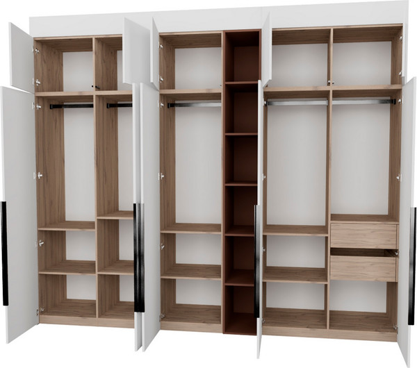 Изображение товара Шкаф Рэйгрупп Рэй S262-В13-2-EBL В13-2 (дуб элисон/белый премиум/античная латунь)