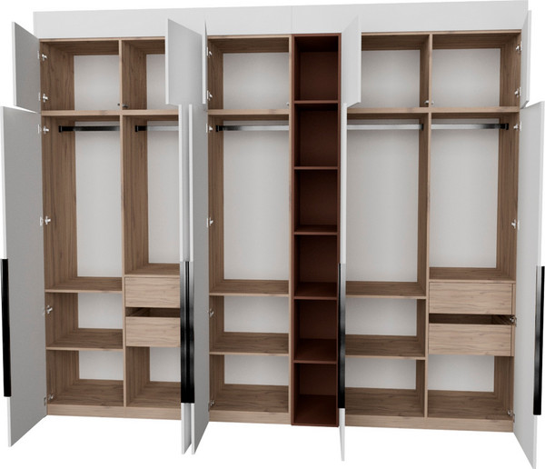 Изображение товара Шкаф Рэйгрупп Рэй S262-В13-3-EBL В13-3 (дуб элисон/белый премиум/античная латунь)