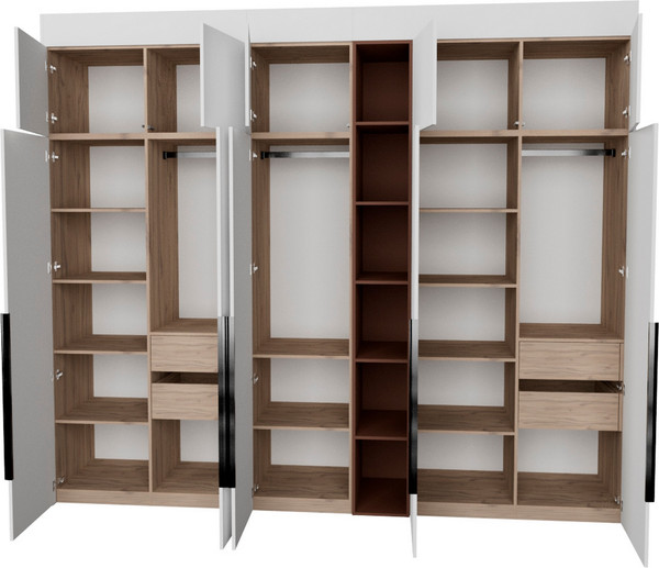 Изображение товара Шкаф Рэйгрупп Рэй S262-В13-3-EBL В13-3 (дуб элисон/белый премиум/античная латунь)