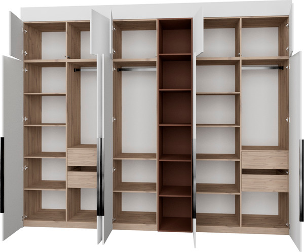 Изображение товара Шкаф Рэйгрупп Рэй S262-В14-3-EBL В14-3 (дуб элисон/белый премиум/античная латунь)