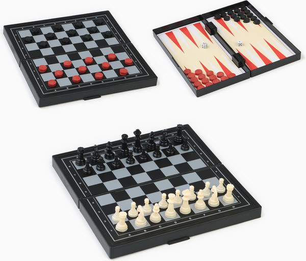 Изображение товара Набор настольных игр Sima-Land Зов: нарды, шахматы, шашки, магнитная доска / 2590527