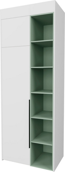 Изображение товара Шкаф Рэйгрупп Рэй S262-B2-EBZ В2 (дуб элисон/белый премиум/зеленый самшит)