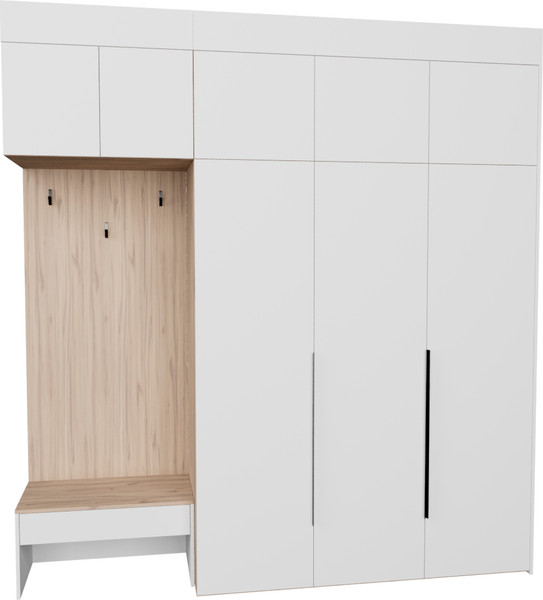 Изображение товара Секция в прихожую Рэйгрупп Рэй P274-B7-1-EB В7-1 (дуб элисон/белый премиум)