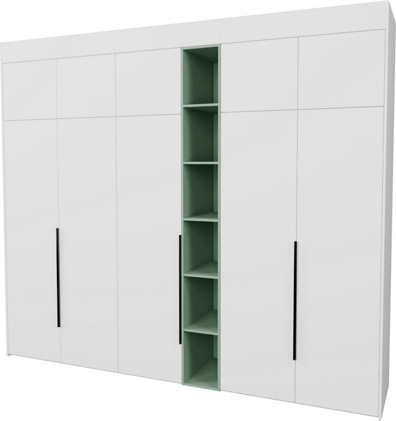 Изображение товара Шкаф Рэйгрупп Рэй S262-В13-1-EBZ В13-1 (дуб элисон/белый премиум/зеленый самшит)