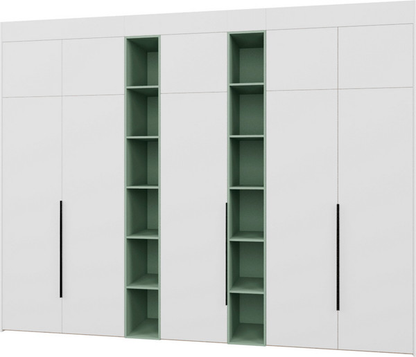 Изображение товара Шкаф Рэйгрупп Рэй S262-В16-1-EBZ В16-1 (дуб элисон/белый премиум/зеленый самшит)