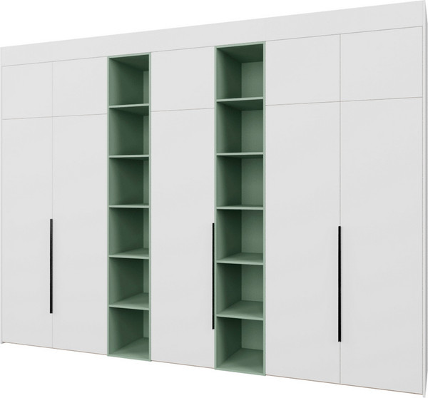 Изображение товара Шкаф Рэйгрупп Рэй S262-В17-1-EBZ В17-1 (дуб элисон/белый премиум/зеленый самшит)