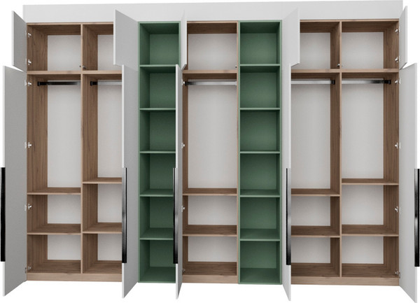 Изображение товара Шкаф Рэйгрупп Рэй S262-В17-1-EBZ В17-1 (дуб элисон/белый премиум/зеленый самшит)