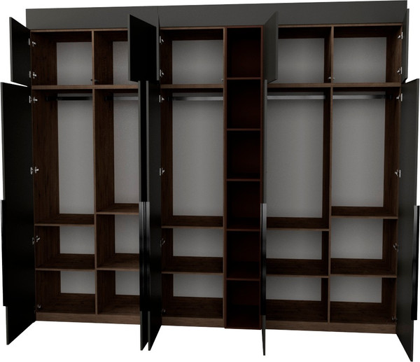 Изображение товара Шкаф Рэйгрупп Рэй S262-В13-1-WKL В13-1 (дуб веллингтон/кобальт/античная латунь)