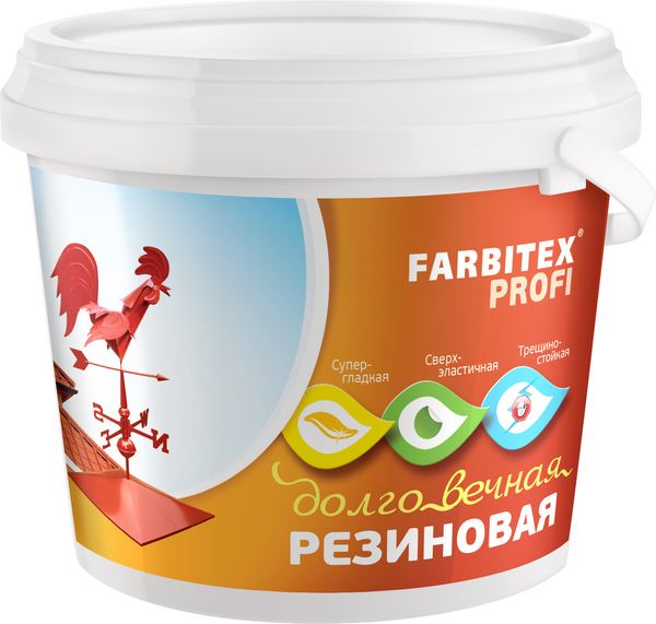 Изображение товара Краска Farbitex Профи Акриловая резиновая (3кг, бежевый)