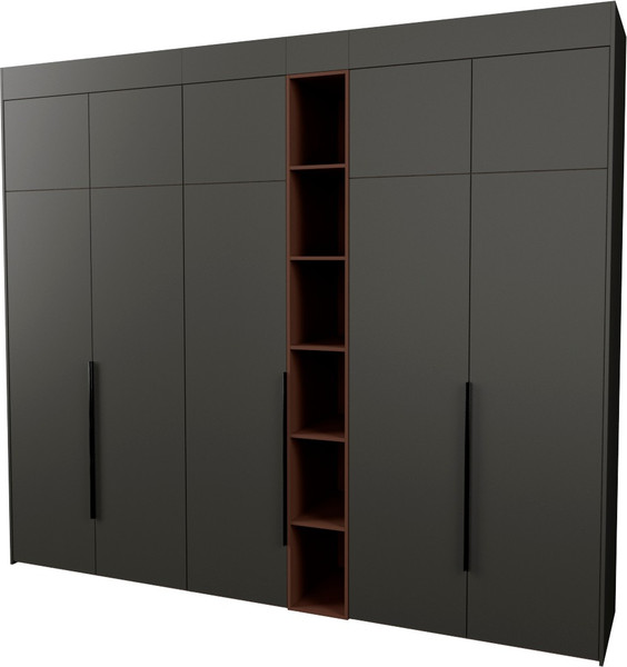 Изображение товара Шкаф Рэйгрупп Рэй S262-В13-2-WKL В13-2 (дуб веллингтон/кобальт/античная латунь)