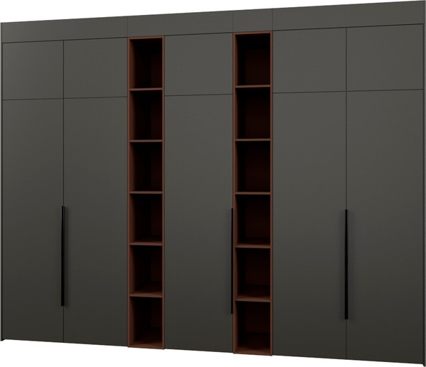 Изображение товара Шкаф Рэйгрупп Рэй S262-В16-3-WKL В16-3 (дуб веллингтон/кобальт/античная латунь)