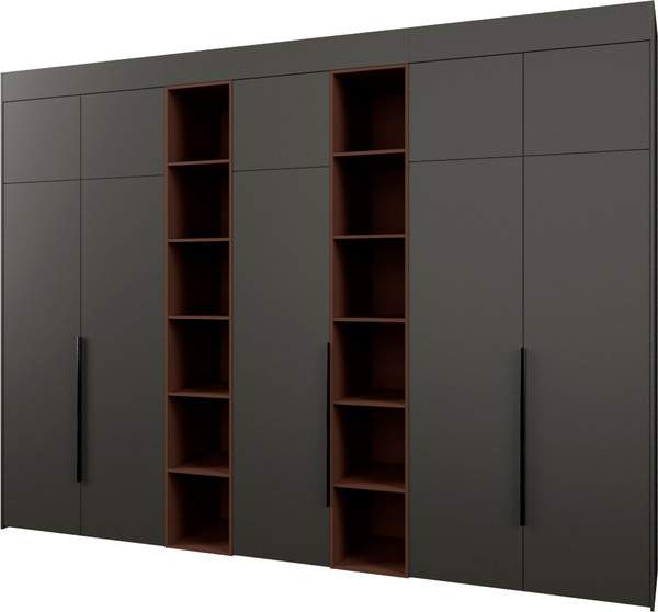 Изображение товара Шкаф Рэйгрупп Рэй S262-В17-1-WKL В17-1 (дуб веллингтон/кобальт/античная латунь)