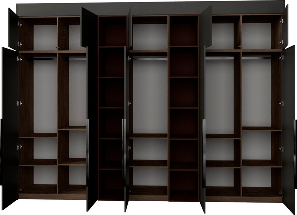 Изображение товара Шкаф Рэйгрупп Рэй S262-В17-1-WKL В17-1 (дуб веллингтон/кобальт/античная латунь)