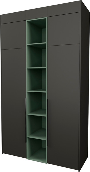 Изображение товара Шкаф Рэйгрупп Рэй S262-В5-WKZ В5 (дуб веллингтон/кобальт/зеленый самшит)