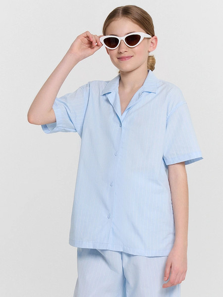 Изображение товара Рубашка детская Mark Formelle 117941 (р.146-72, полоска на голубом)