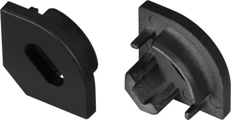 Изображение товара Заглушка для профиля Arlight SL-KANT-H10 BLACK с отверстием / 049410