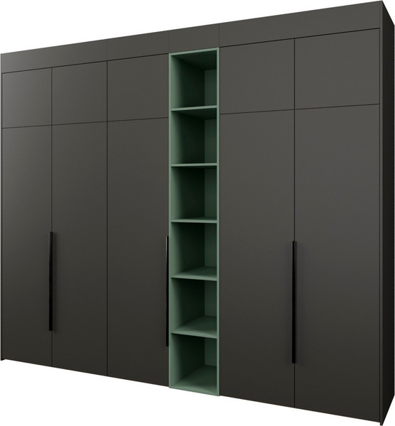 Изображение товара Шкаф Рэйгрупп Рэй S262-В14-3-WKZ В14-3 (дуб веллингтон/кобальт/зеленый самшит)