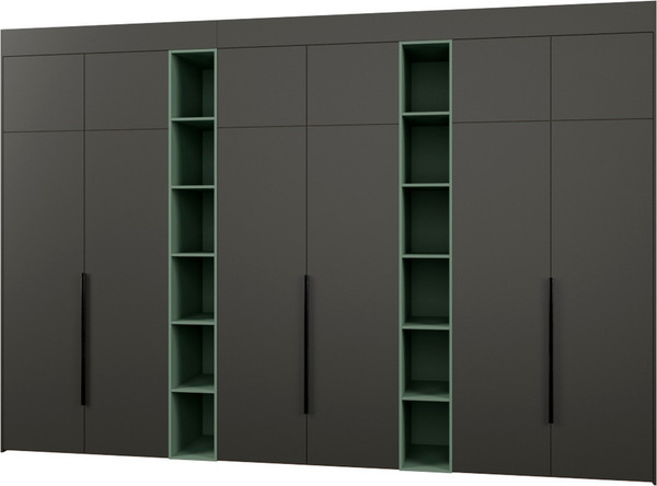 Изображение товара Шкаф Рэйгрупп Рэй S262-В18-1-WKZ В18-1 (дуб веллингтон/кобальт/зеленый самшит)