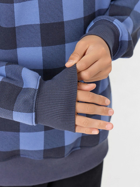 Изображение товара Свитшот детский Mark Formelle 123431/1 (р.128-64, клетка на синем)