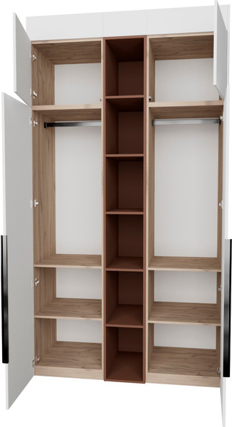 Изображение товара Шкаф Рэйгрупп Рэй S274-В4-EBL В4 (дуб элисон/белый премиум/античная латунь)