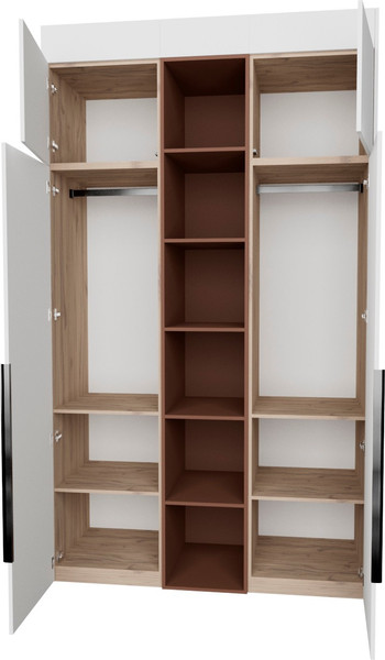 Изображение товара Шкаф Рэйгрупп Рэй S274-В5-EBL В5 (дуб элисон/белый премиум/античная латунь)