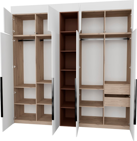 Изображение товара Шкаф Рэйгрупп Рэй S274-В11-2-EBL В11-2 (дуб элисон/белый премиум/античная латунь)