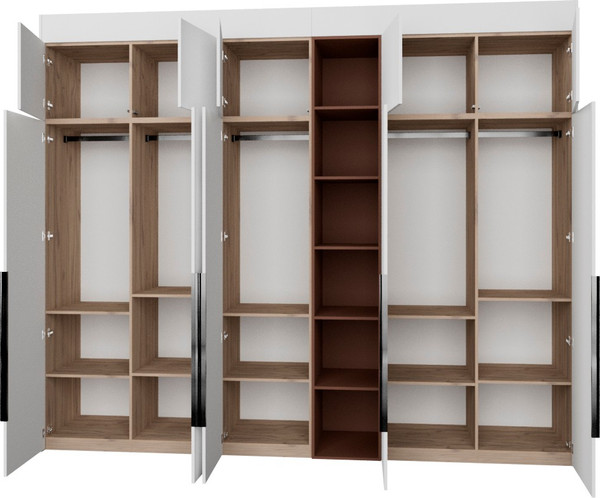 Изображение товара Шкаф Рэйгрупп Рэй S274-В14-1-EBL В14-1 (дуб элисон/белый премиум/античная латунь)