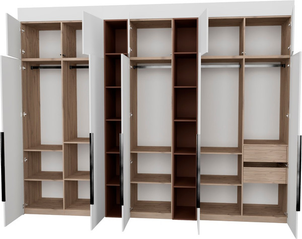 Изображение товара Шкаф Рэйгрупп Рэй S274-В16-2-EBL В16-2 (дуб элисон/белый премиум/античная латунь)