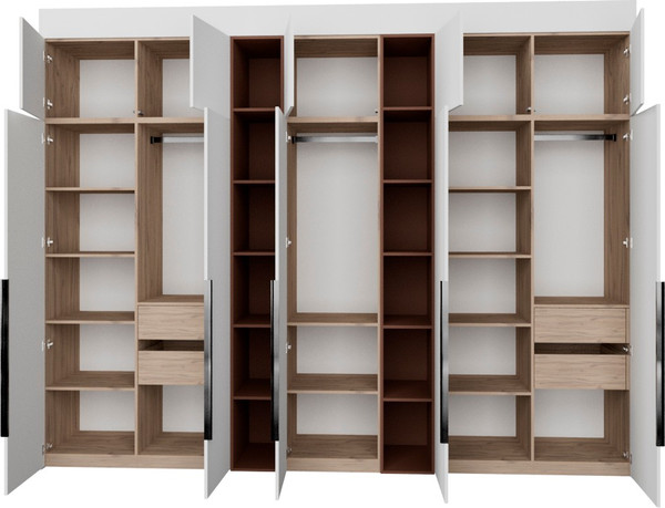 Изображение товара Шкаф Рэйгрупп Рэй S274-В16-3-EBL В16-3 (дуб элисон/белый премиум/античная латунь)