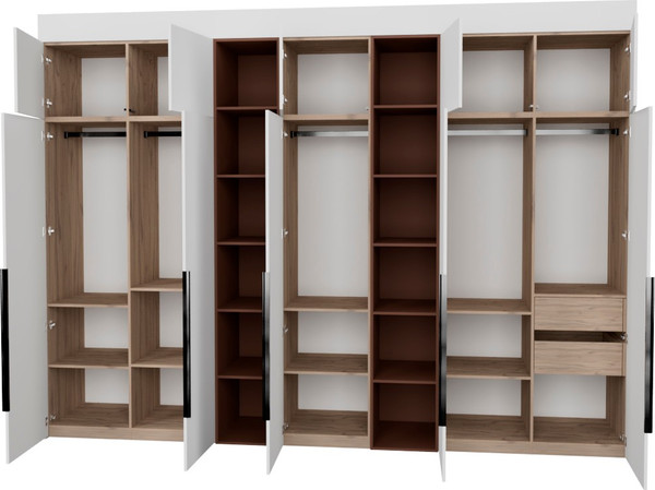 Изображение товара Шкаф Рэйгрупп Рэй S274-В17-2-EBL В17-2 (дуб элисон/белый премиум/античная латунь)