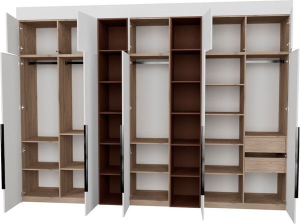 Изображение товара Шкаф Рэйгрупп Рэй S274-В17-2-EBL В17-2 (дуб элисон/белый премиум/античная латунь)