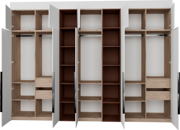 Изображение товара Шкаф Рэйгрупп Рэй S274-В17-3-EBL В17-3 (дуб элисон/белый премиум/античная латунь)