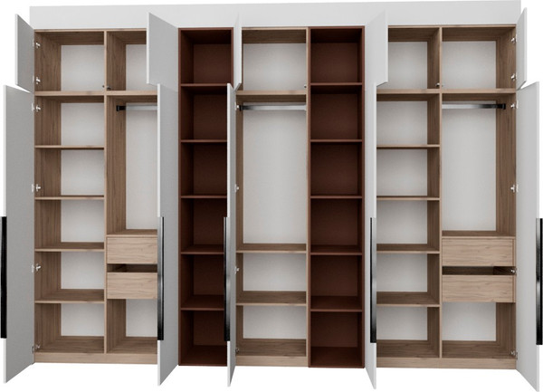 Изображение товара Шкаф Рэйгрупп Рэй S274-В17-3-EBL В17-3 (дуб элисон/белый премиум/античная латунь)