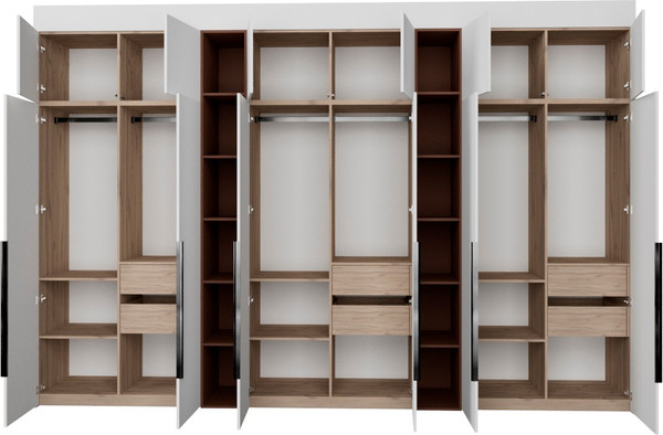 Изображение товара Шкаф Рэйгрупп Рэй S274-В18-4-EBL В18-4 (дуб элисон/белый премиум/античная латунь)