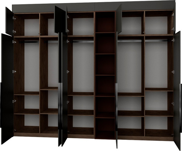 Изображение товара Шкаф Рэйгрупп Рэй S274-В14-1-WKL В14-1 (дуб веллингтон/кобальт/античная латунь)