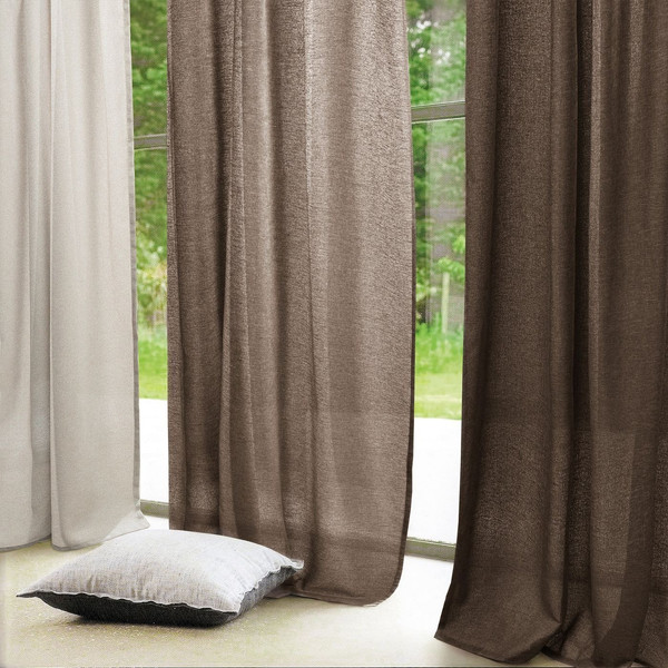 Изображение товара Комплект штор Волшебная ночь Рогожка 165x270см / 721881 (2шт, шоколад)