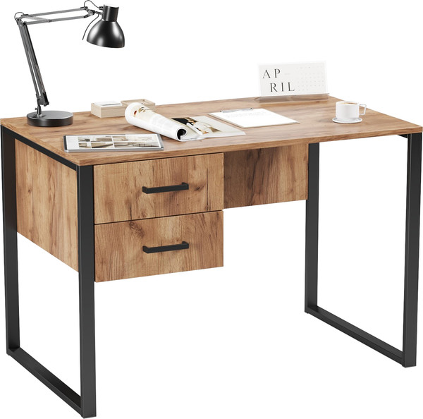 Письменный стол Soma Slava 110x66 (дуб крафт золотой/черный)