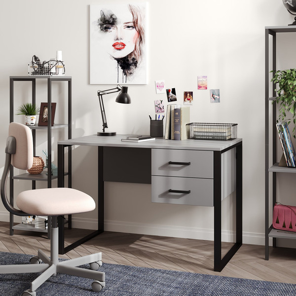 Изображение товара Письменный стол Soma Slava 110x66 (серый/черный)