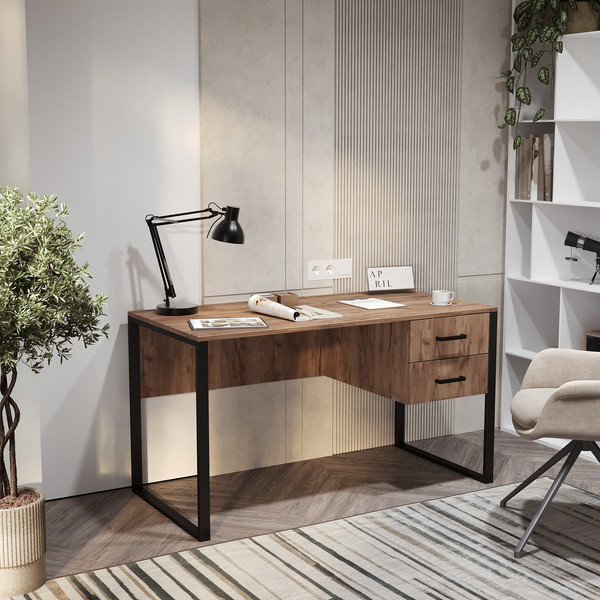 Изображение товара Письменный стол Soma Slava 160x66 (дуб крафт золотой/черный)