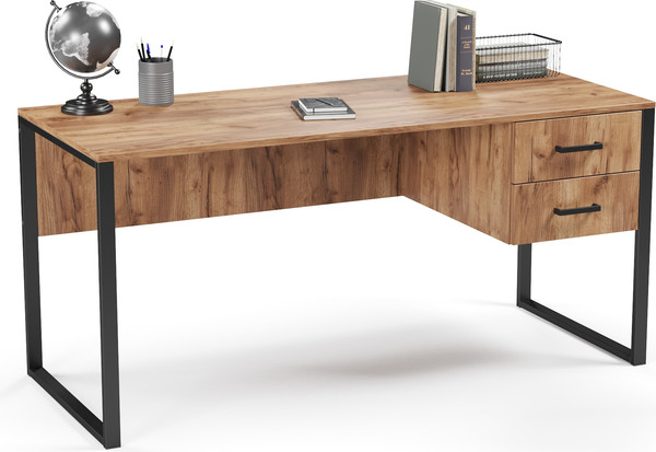 Изображение товара Письменный стол Soma Slava 160x66 (дуб крафт золотой/черный)